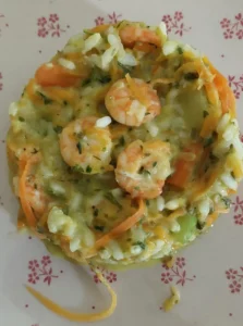 risotto aux crevettes et au boursin