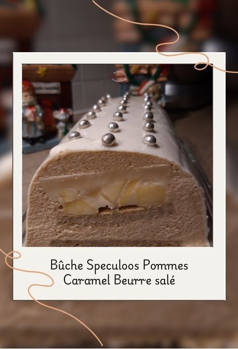 bûche speculoos pommes caramel beurre salé
