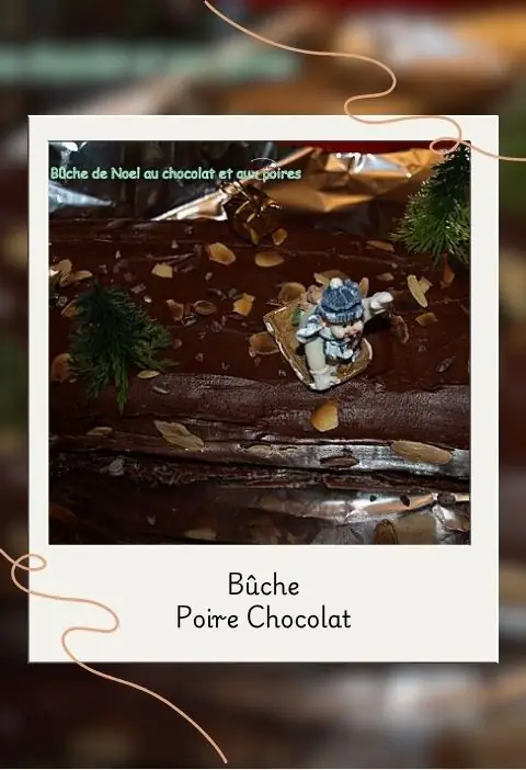 bûche poire chocolat 480x702