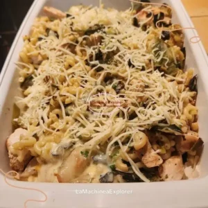 Gratin de pâtes aux poireaux et au poulet gratin pâtes poireaux poulet (5)