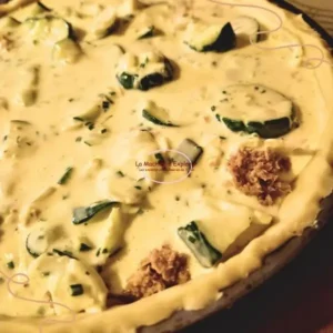 Quiche thon courgette Quiiche courgettes thon avant cuisson
