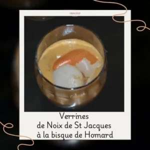verrines noix de st jacques à la bisque de homard