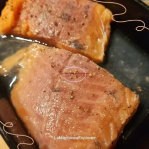 feuilleté de saumon et fondue de poireaux, sauce crémeuse (2)