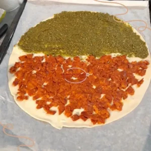 Sapin feuilleté Chorizo Pesto Sapin feuilleté Chorizo Pesto