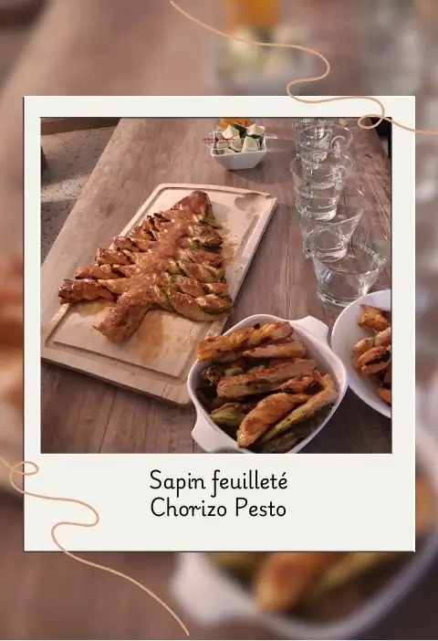 Sapin feuilleté chorizo pesto