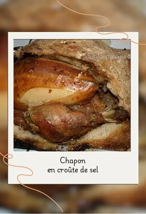 Chapon en croûte de sel