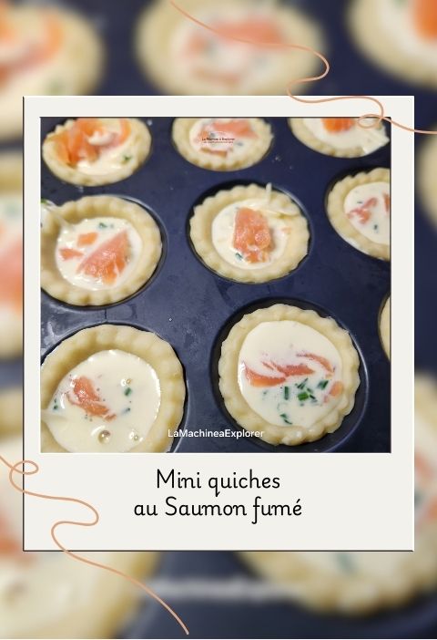 mini quiches saumon fumé