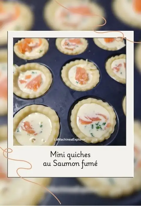 mini quiches saumon fumé