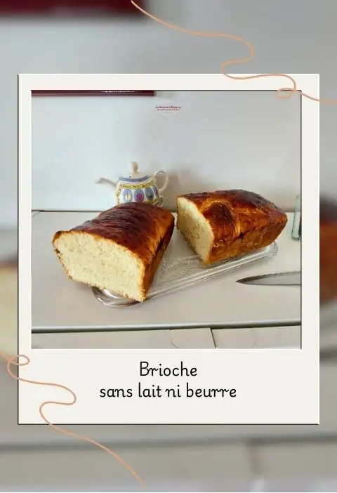 brioche sans lait ni beurre