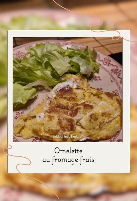 Omelette au fromage frais