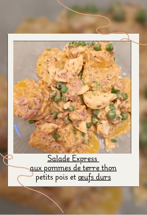 Salade pommes de terre thon œufs salade express pommes de terre petits pois oeufs et thon