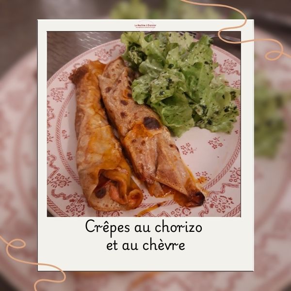 crêpes au chorizo et crottin de chavignol
