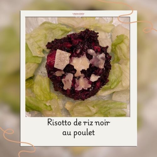 risotto de riz noir au poulet