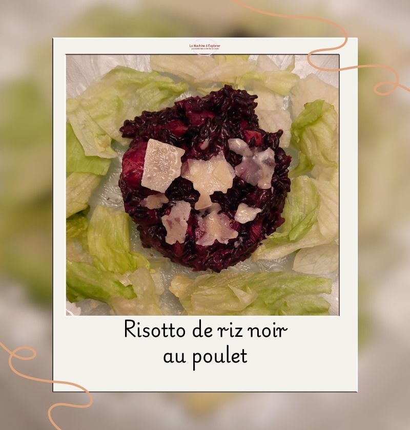 risotto de riz noir au poulet 