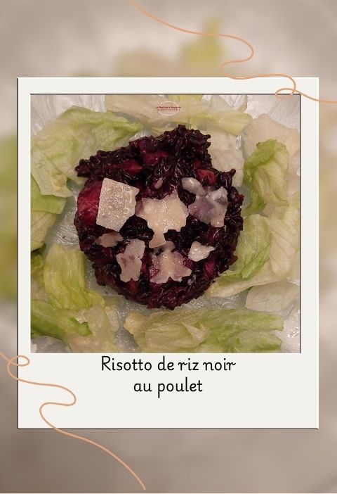 risotto de riz noir au poulet