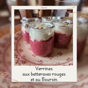 Verrines betteraves rouges Boursin verrines betteraves boursin