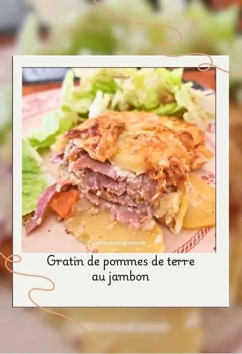 gratin de pommes de terre au jambon