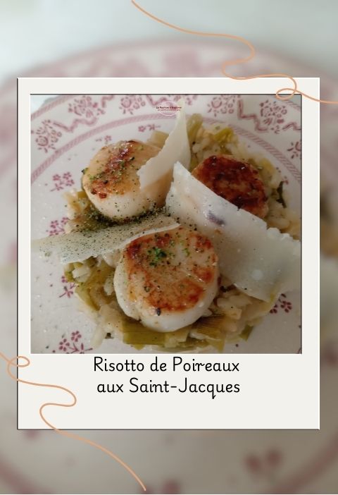 risotto de poireaux aux st jacques