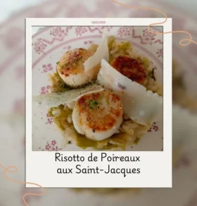risotto de poireaux st jacques