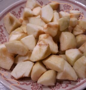 gâteau aux pommes et au miel préparation des pommes