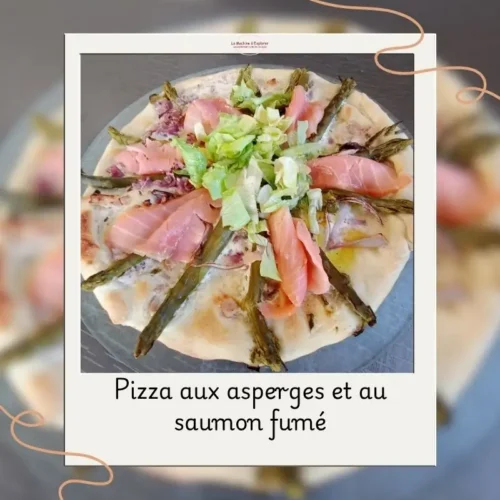 pizza aux asperges et au saumon fumé