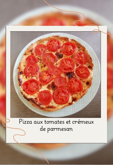 Pizza tomates et crémeux de parmesan pizza aux tomates et crémeux de parmesan