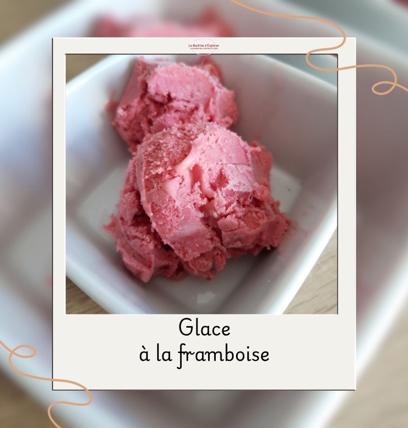 crème glacée à la framboise