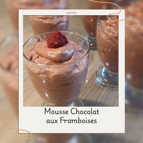 Mousse au chocolat et aux framboises