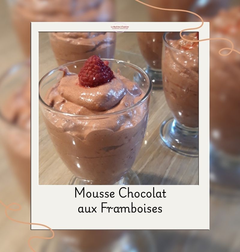 Mousse au chocolat et aux framboises