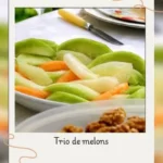 Billes de melon viande des Grisons basilic