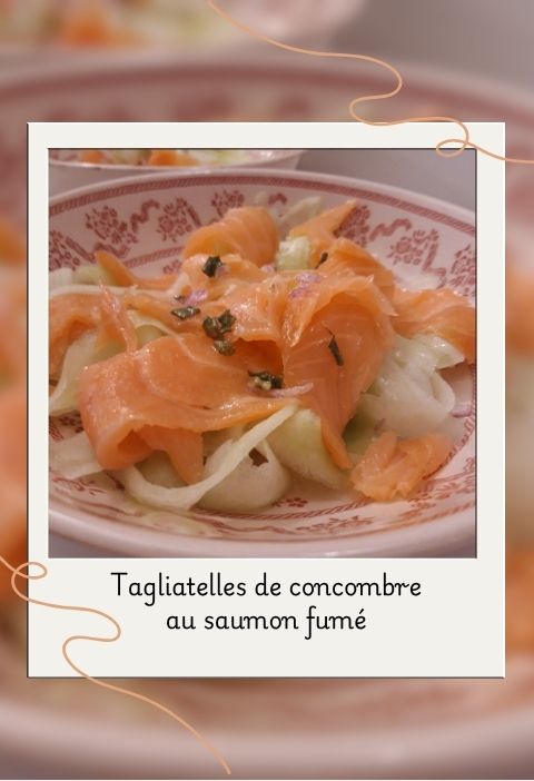 Tagliatelles de concombre au saumon fumé (1) Tagliatelles de concombre au saumon fumé