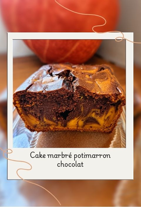 Cake marbré chocolat potimarron