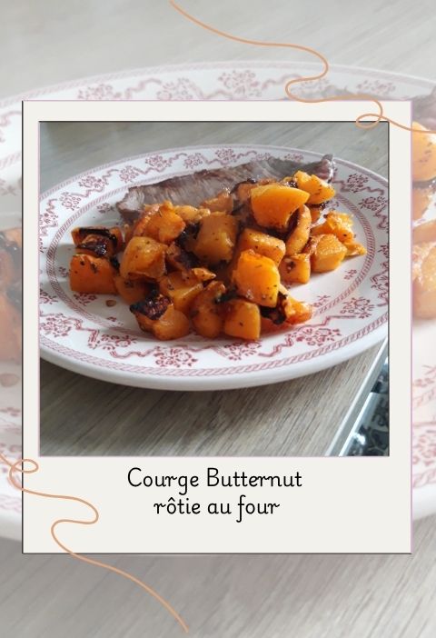 Courge Butternut rôtie au four