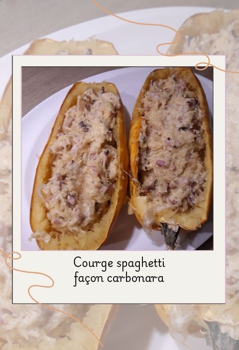 Courge spaghetti carbonara (2) Courge spaghetti carbonara