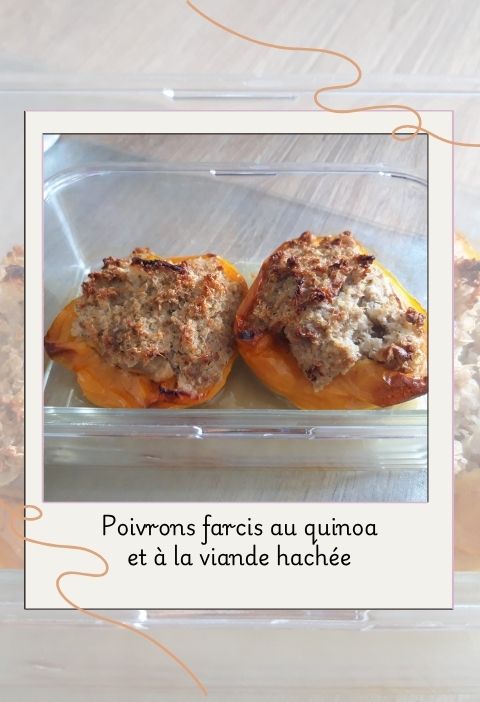 Poivrons farcis quinoa (2) Poivrons farcis au quinoa et à la viande hachée