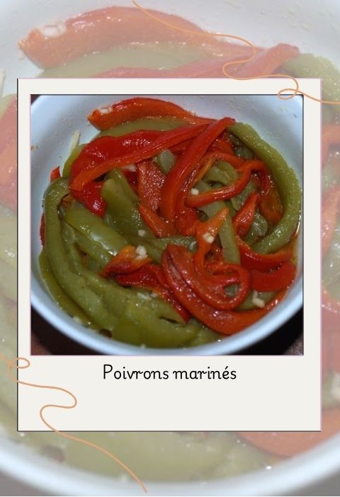 Poivrons marinés à l'ail