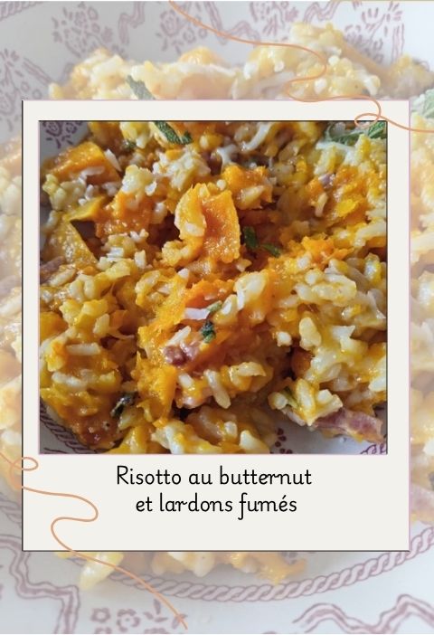 Risotto au butternut (2) Risotto au butternut et aux lardons
