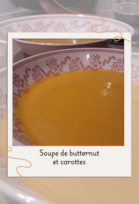 Soupe butternut et carottes