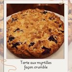 Tarte aux myrtilles à la crème sur fond d&rsquo;amandes