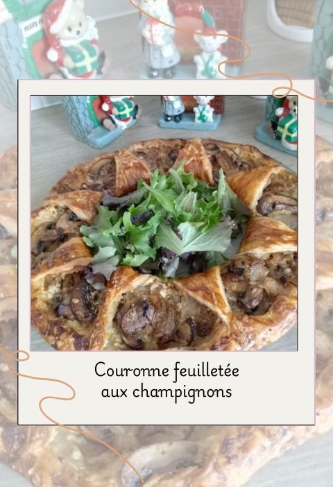 Couronne feuilletée aux champignons