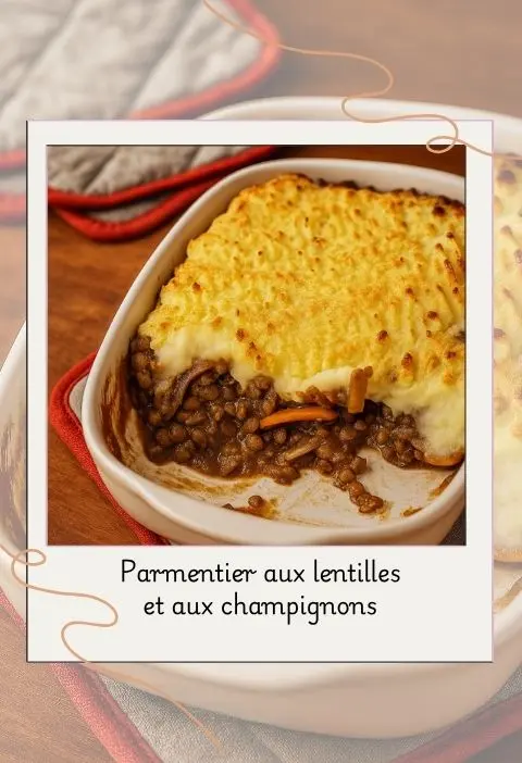 Parmentier aux lentilles et aux champignons Parmentier aux lentilles et aux champignons