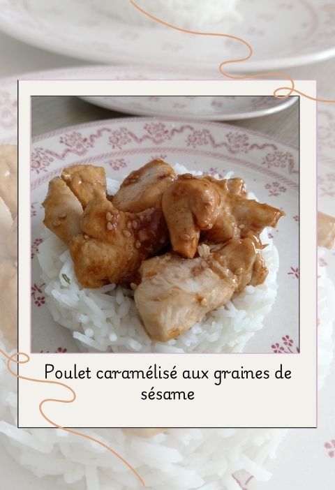 Poulet caramélisé aux graines de sésame (2) Poulet caramélisé aux graines de sésame