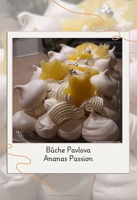 Bûche pavlova ananas passion (2) Bûche pavlova ananas passion