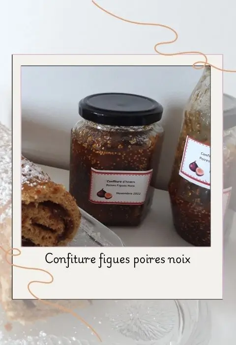 Confiture poires figues noix